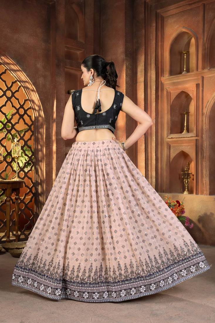 Cream Designer Wedding Lehenga Choli for Women
