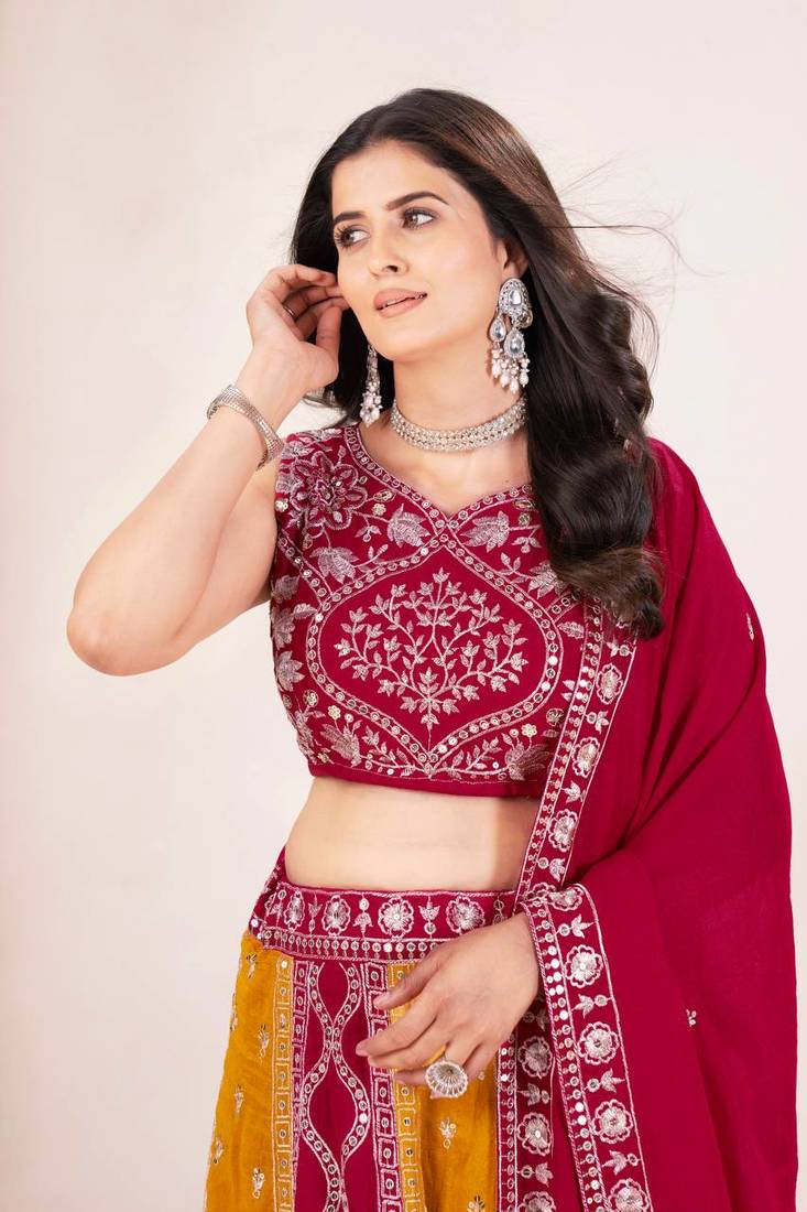 Pink Designer Wedding Lehenga Choli for Women