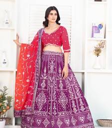 Purple Wedding Lehenga Choli for Women