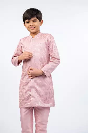 Embroidered petal pink kurta and pant