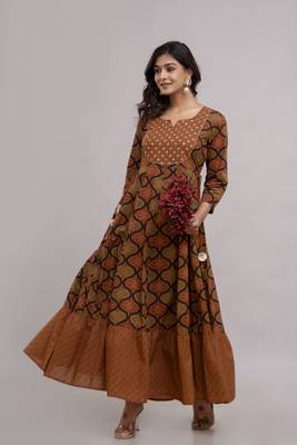 Jaipurite women's embroidered anarkali rayon long kurti in multicolor  (  festive kurti, kurti for women, women kurtis,) 3