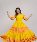 Jaipurite women's solid viscose rayon anarkali kurti in multicolor ( festive kurti, kurtis, long kurtis )