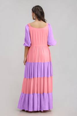 Jaipurite women's solid viscose rayon anarkali kurti in multicolor ( festive kurti, new kurti, wedding kurti ) 2
