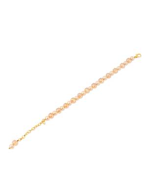 women gold toned artificial beads wraparound rakhi with roli chawal chandan & mishri 4