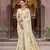 cream floral pashmina Silk blend zari jacquard work designer saree ()