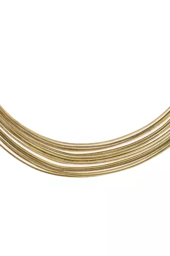 Gold-plated multi-strand choker necklace for women