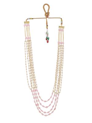 Multi-strand pearl and pink bead necklace 4
