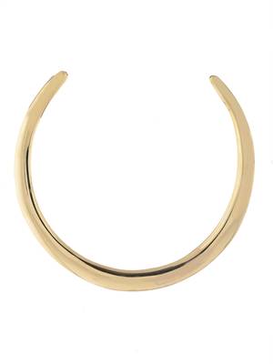 Minimalist gold plated  open cuff necklace for women 3