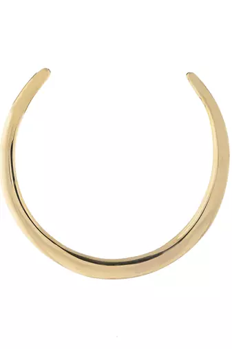 Minimalist gold plated  open cuff necklace for women