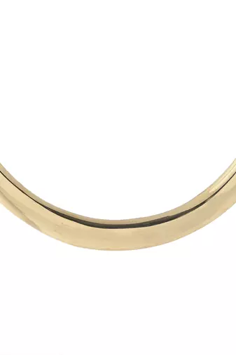 Minimalist gold plated  open cuff necklace for women