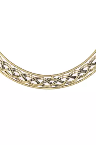 Gold plated braided necklace for women