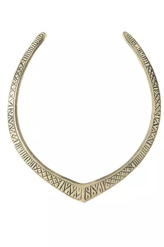 Gold plated  v-shaped necklace for women