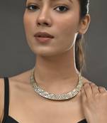 Gold plated spiral necklace for women