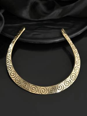 Gold plated spiral necklace for women 2