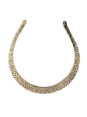 Gold plated spiral necklace for women 3