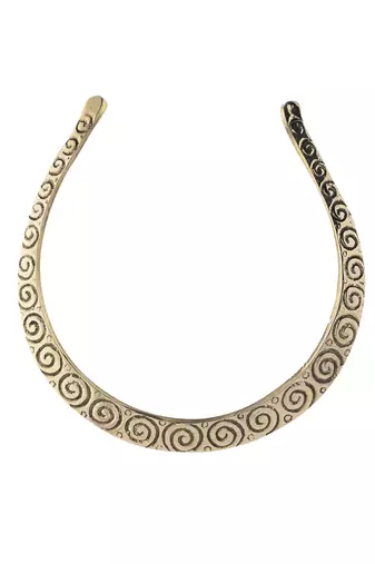 Gold plated spiral necklace for women