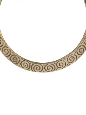 Gold plated spiral necklace for women 4