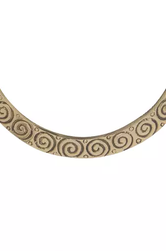 Gold plated spiral necklace for women