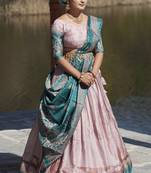 Fully Printed Pure Manipuri Silk Lehenga Choli With Blouse & Dupatta 