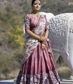 Fully Printed Pure Manipuri Silk Lehenga Choli With Blouse & Dupatta 