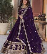 Heavy embroidery & sequience work Georgette gown with dupatta 