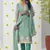 Sky blue organza embroidered salwar suuit