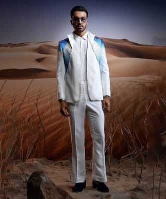 Blue ice swarovski ceremonial suit 1