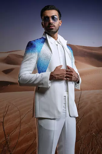 Blue ice swarovski ceremonial suit
