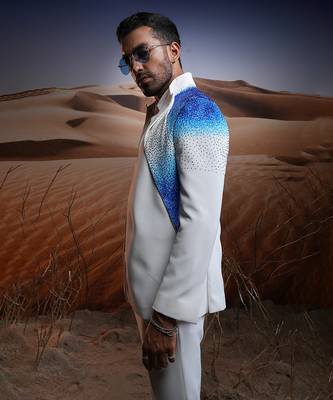 Blue ice swarovski ceremonial suit 5