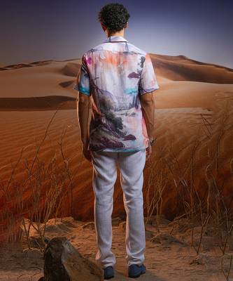 Portofino sunset linen cuban shirt 3