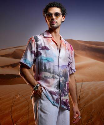 Portofino sunset linen cuban shirt 4