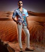 Riviera escapade linen cuban shirt