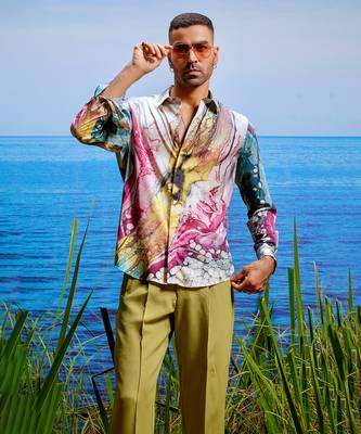 Crimson abyss habutai silk shirt 3