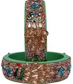 Premium jaipuri lac kada bangles set with latest peacock design