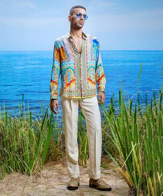Palazzo arches habutai silk shirt 2