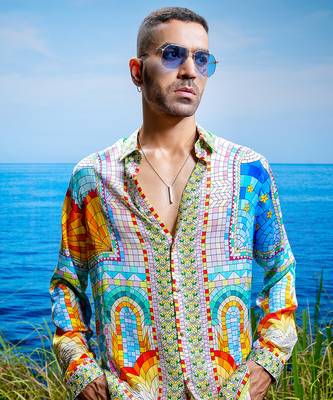 Palazzo arches habutai silk shirt 3