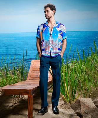 Mystic skyline habutai silk shirt 2