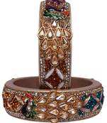 Premium jaipuri lac kada bangles set with latest peacock design