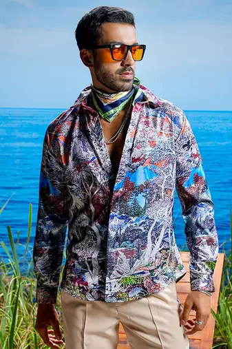 Verona symphony habutai silk shirt