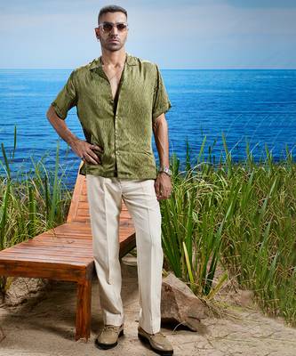 Jade zephyr habutai silk shirt 1