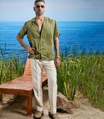 Jade zephyr habutai silk shirt