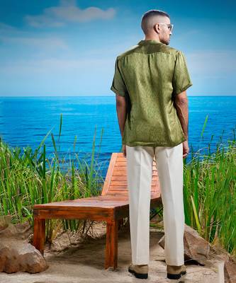 Jade zephyr habutai silk shirt 3