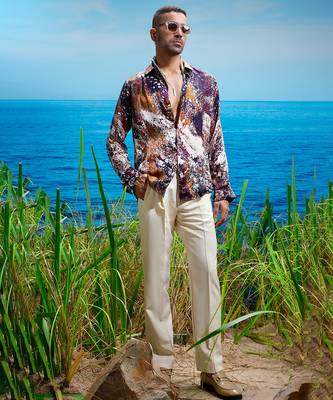 Seraphic cascade habutai silk shirt 1