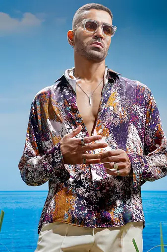 Seraphic cascade habutai silk shirt