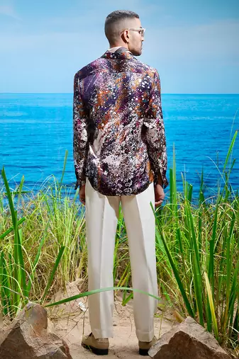 Seraphic cascade habutai silk shirt