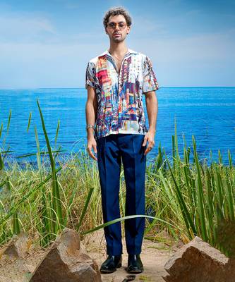Metropolis horizon habutai silk shirt 1