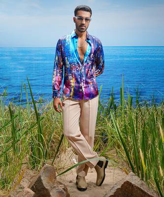 Vienna prism habutai silk shirt 1