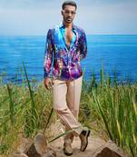 Vienna prism habutai silk shirt