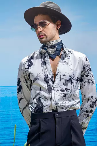 Eclipse whisper habutai silk shirt