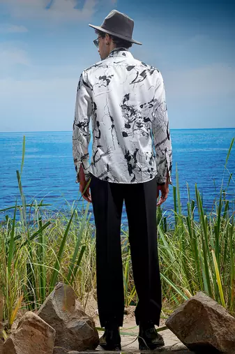 Eclipse whisper habutai silk shirt